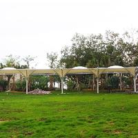 Sports tent roof cover canopy tensile white membrane q235 steel structure canopy